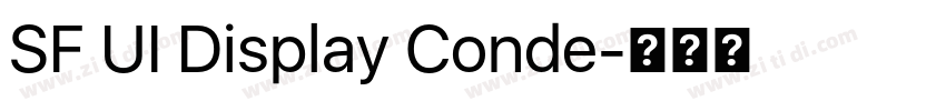 SF UI Display Conde字体转换